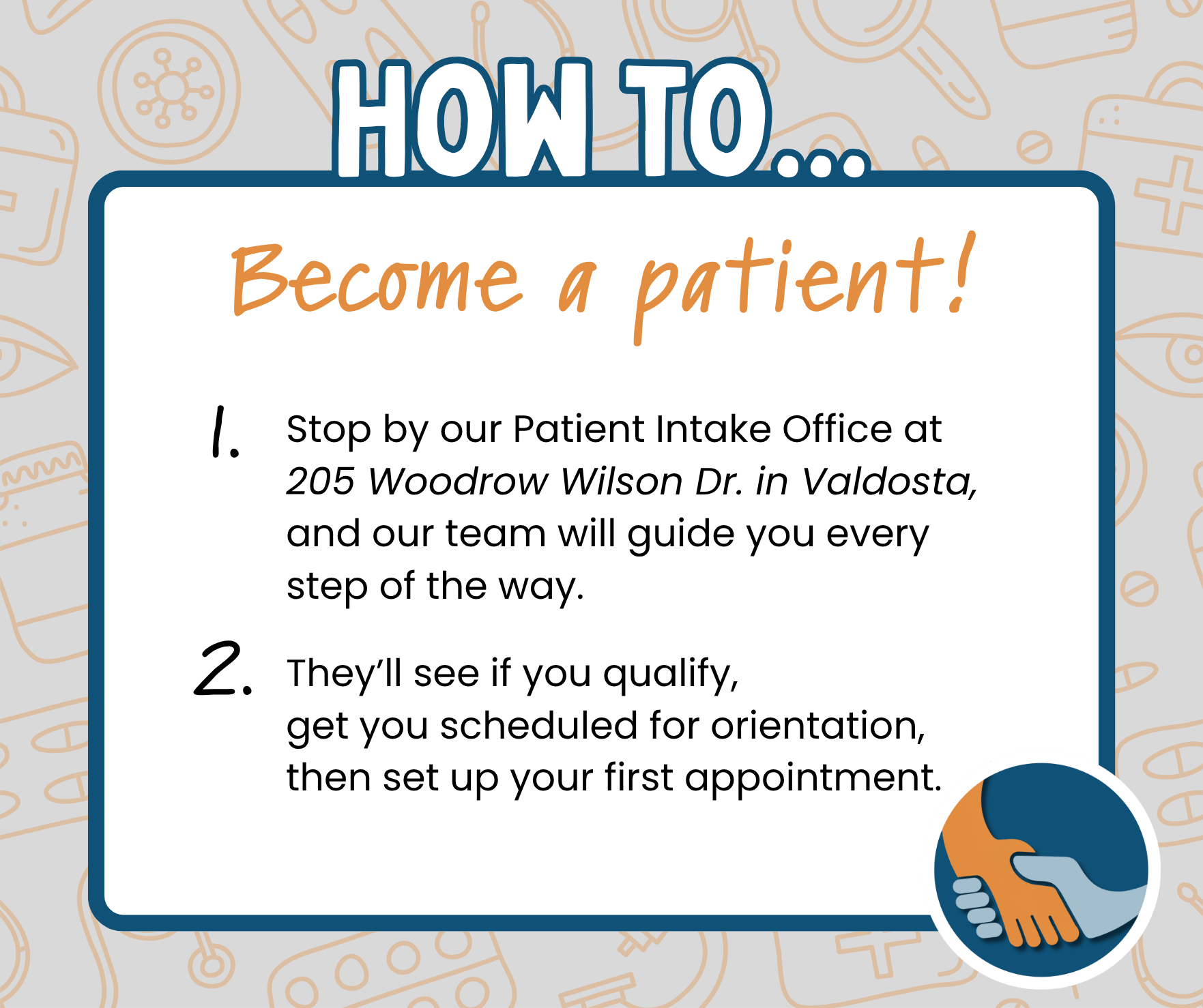 How to become a patient